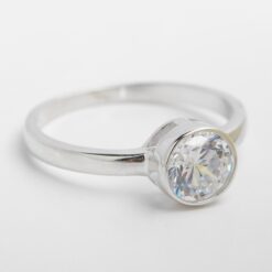 Wholesale Luxury CZ Diamond 925 Pure Sterling Silver Wedding Ring 1