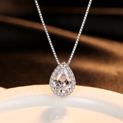 Wholesale Luxury Elegant Women CZ 925 Sterling Silver Necklace 2