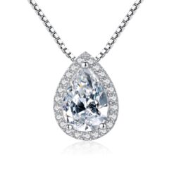 Wholesale Luxury Elegant Women CZ 925 Sterling Silver Necklace