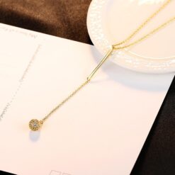 Wholesale Luxury Long Silver Necklace Cubic Zirconia 5
