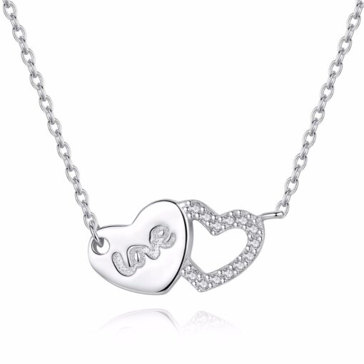 Wholesale Popular Fashion 925 Silver Heart Necklace