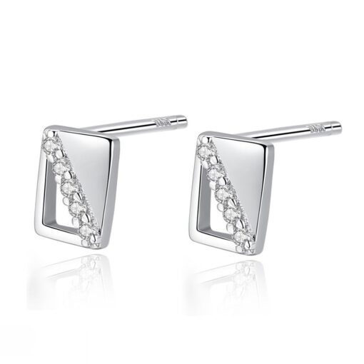 Wholesale Rectangle Small 925 Sterling Silver Stud