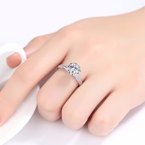 Wholesale Romantic Clear CZ Wedding Rings 2