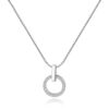 Wholesale Round Shaped Micro Paved Pendant Necklace