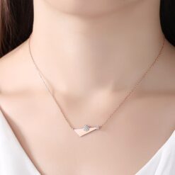 Wholesale Silver 925 CZ Crystal Pendant Necklace 1