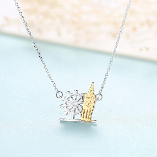 Wholesale Silver Windmill Big Ben Necklace 4