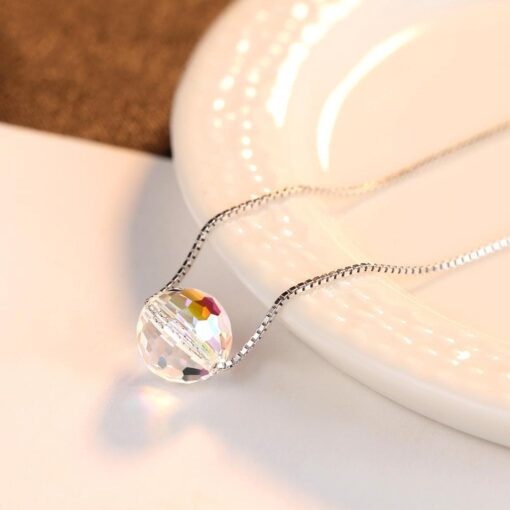 Wholesale Simple Australia Crystal Beaded Necklace 925 3