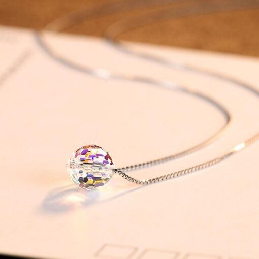 Wholesale Simple Australia Crystal Beaded Necklace 925 4