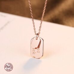 Wholesale Simple Fashion Squared Silver 925 Necklace 3