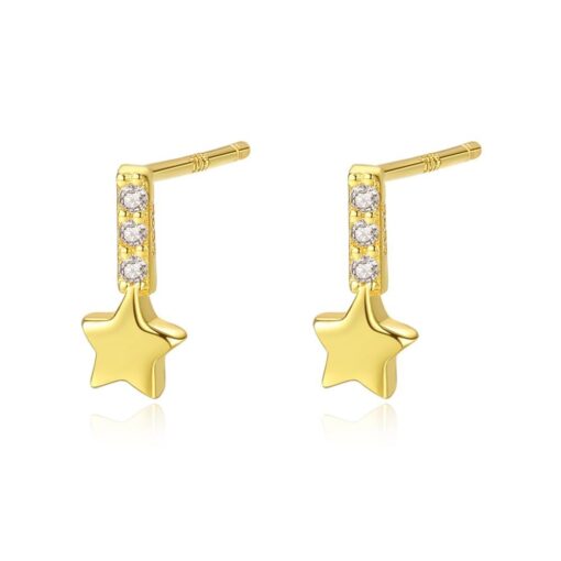 Wholesale Star Zirconia Womens Earrings 925 Sterling