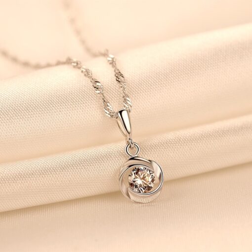 Wholesale Trendy S925 Sterling Silver Pendant Necklace 3