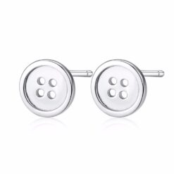 Wholesale Unique Button Shape Design Women Earrings