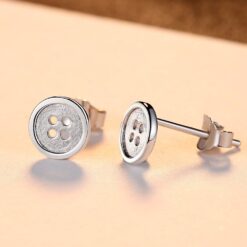 Wholesale Unique Button Shape Design Women Earrings 4