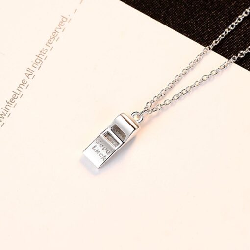 Wholesale Whistle Shape Cool 925 Silver Necklace 4