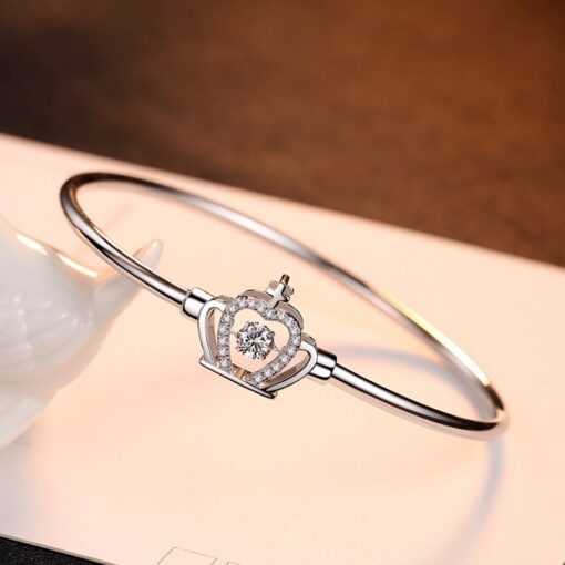 Wholesale Women Crown cz 925 silver bracelet 4