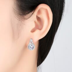 Wholesale aaa CZ Stone Diamond 925 sterling silver Stud Earrings 1