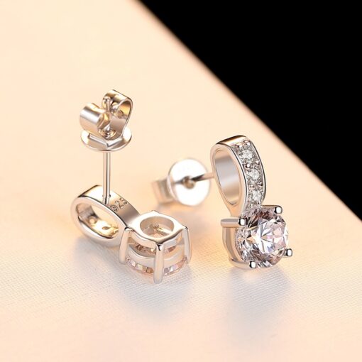 Wholesale factory direct sale cubic zirconia diamond stud earrings 2