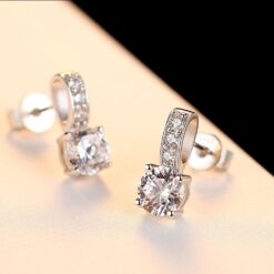 Wholesale factory direct sale cubic zirconia diamond stud earrings 4