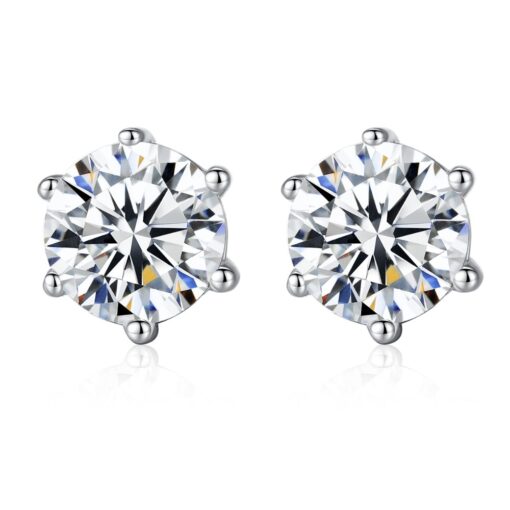 925 sterling silver stud earring with heart-shaped zirconia stone
