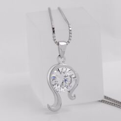 Wholesale silver jewelry twelve constellations zircon necklace 1