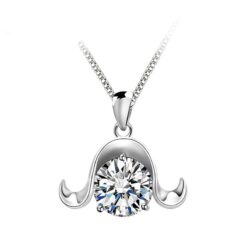 Wholesale silver jewelry twelve constellations zircon necklace 2