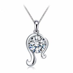 Wholesale silver jewelry twelve constellations zircon necklace