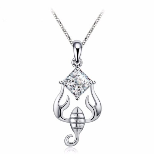 Wholesale women 925 sterling silver Scorpio Animal Necklace