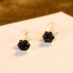 14K Gold Earrings Flower Shape Cubic Zirconia Stud Earrings 5