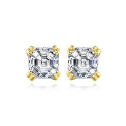 14K Gold Earrings with Cubic Zircon for Girls