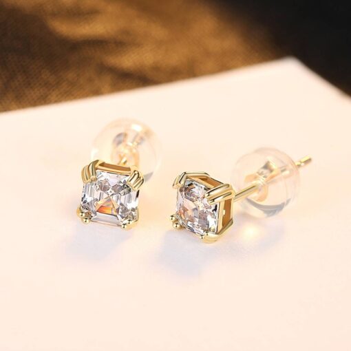 14K Gold Earrings with Cubic Zircon for Girls 3