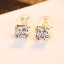 14K Gold Earrings with Cubic Zircon for Girls 5