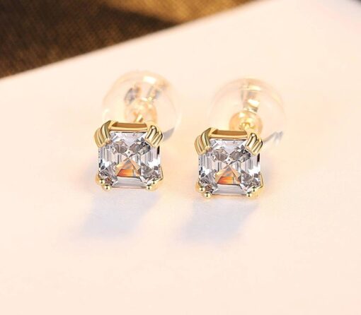 14K Gold Earrings with Cubic Zircon for Girls 5
