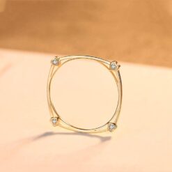 14K Gold Luxury Heart Shape Love Ring AAA Zircon Wholesale 3