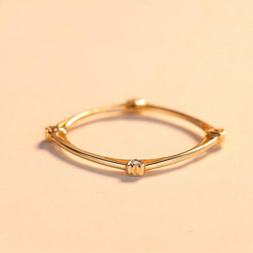 14K Gold Luxury Heart Shape Love Ring AAA Zircon Wholesale 4