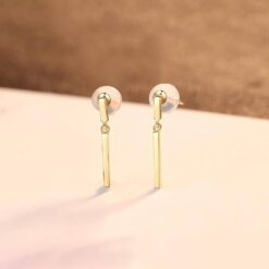 14K Gold New Design Charm Stud Earrings 3
