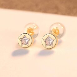 14K Solid Gold Earrings Star Shape Stud Earrings Wholesale 3