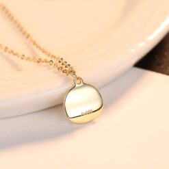 14K Solid Gold Good Luck Blessing Necklace for Friend 4