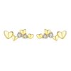 14K Solid Gold Hearts Earrings Korean Style Gold Jewelry Wholesale 10