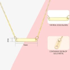 14k Solid Gold Chain Necklace with Customised Name 1