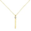 14k gold classic bar pendant necklace usa style jewelry