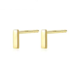 14k gold simple design stud earrings for women