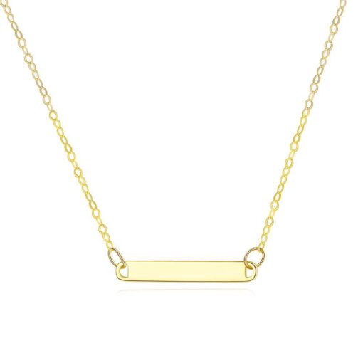 14k solid gold chain necklace with customised name