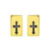Cross 14K Solid Yellow Gold Stud Earrings Jewellery