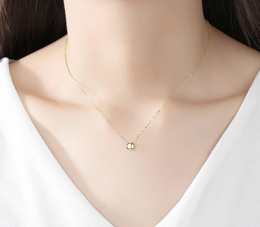 Cute Bead 14K Gold Jewelry Pendant Necklace Korean Style Jewelry 1