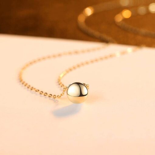 Cute Bead 14K Gold Jewelry Pendant Necklace Korean Style Jewelry 2
