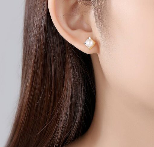 Freshwater Pearl 14K Gold Earrings Elegant Jewelry 2