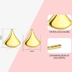 Ginkgo Biloba Leaf Earrings 14K Gold Earrings for Women 1
