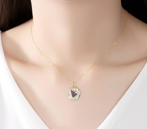 Gold Filled Chain 14K Necklace Ruby for Women 2
