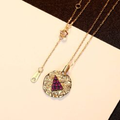 Gold Filled Chain 14K Necklace Ruby for Women 4