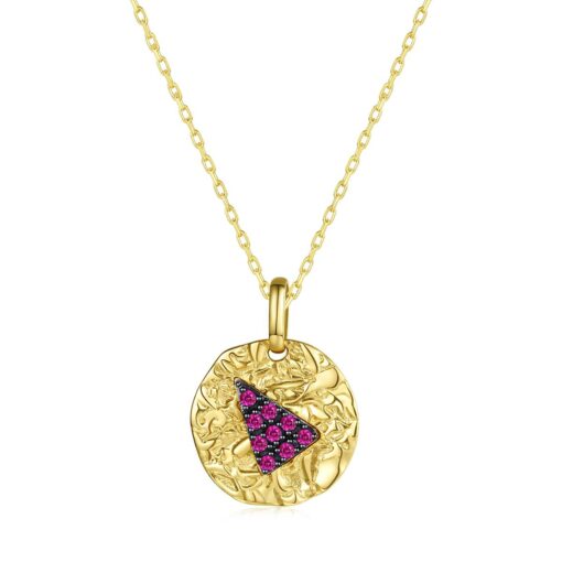 Gold Filled Chain 14K Necklace Ruby for Women